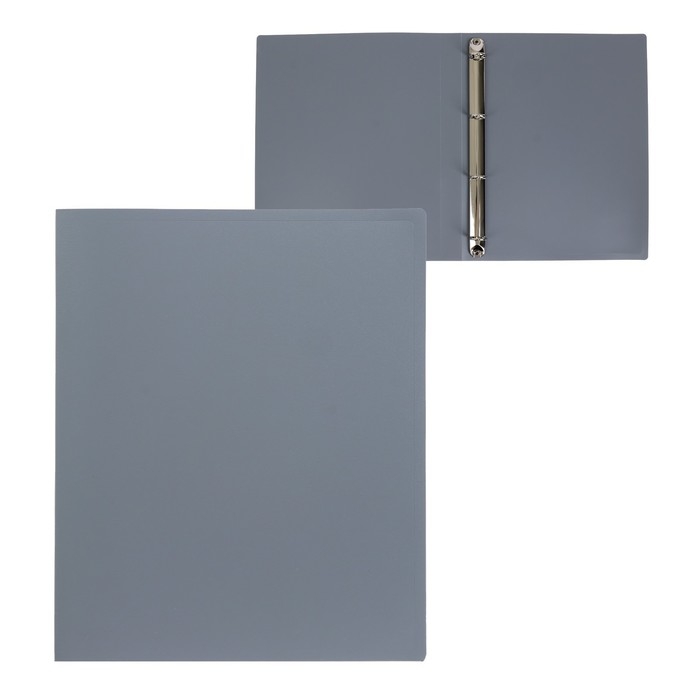 Папка на 4 кольцах А4, Calligrata, 25 мм, 500 мкм, серая Папка на 4 кольцах А4, Calligrata, 25 мм, 500 мкм, серая