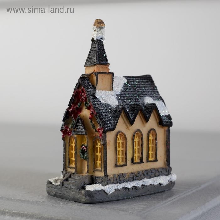 Светодиодная фигура «Дом с башней» 4.5× 8.5 × 6 см, керамика, батарейки AG13х2 ( в комплекте), свечение тёплое белое Светодиодная фигура «Дом с башней» 4.5× 8.5 × 6 см, керамика, батарейки AG13х2 ( в комплекте), свечение тёплое белое