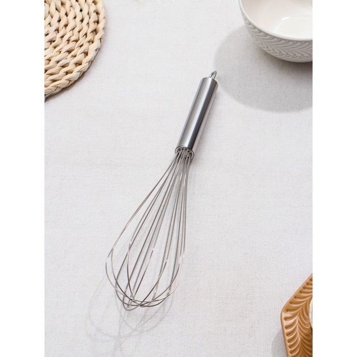 Венчик для взбивания Доляна «Стандарт», 30×6,5 см, цвет серебристый Венчик для взбивания Доляна «Стандарт», 30×6,5 см, цвет серебристый