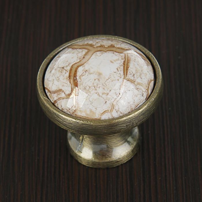 Ручка кнопка ART ТУНДРА  Ceramics 020, керамическая, цвет бронза Ручка кнопка ART ТУНДРА  Ceramics 020, керамическая, цвет бронза