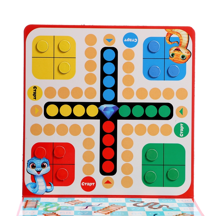 Настольная игра «Лудо. Змеи и лестницы», 2-4 игрока, 5+ Настольная игра «Лудо. Змеи и лестницы», 2-4 игрока, 5+