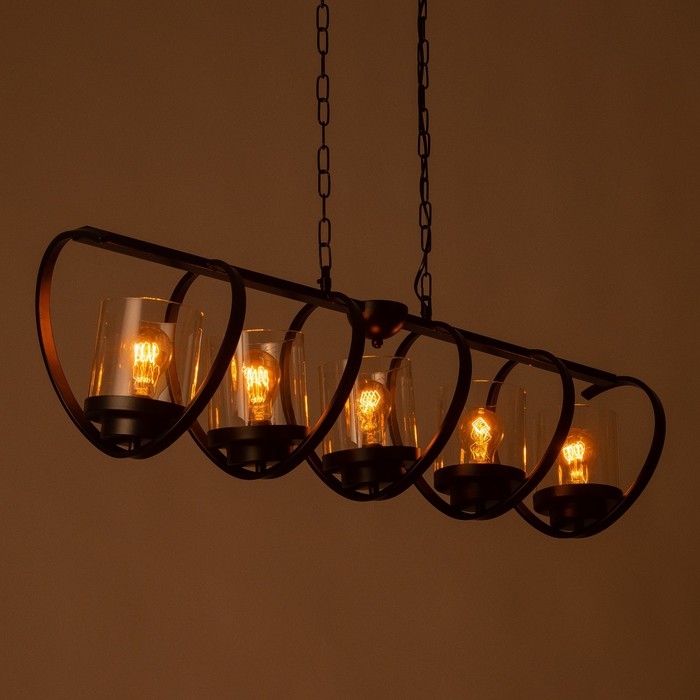 Светильник Светильник "Шате" 5хЕ27 40Вт черный 11х30-110 см