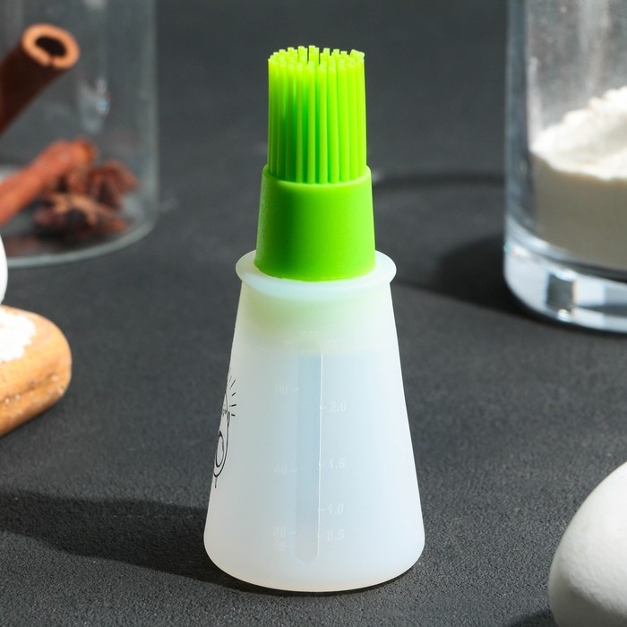 Кисть для масла «Авокадо», 11.8х5.2 см, силикон, цвет зеленый Кисть для масла «Авокадо», 11.8х5.2 см, силикон, цвет зеленый