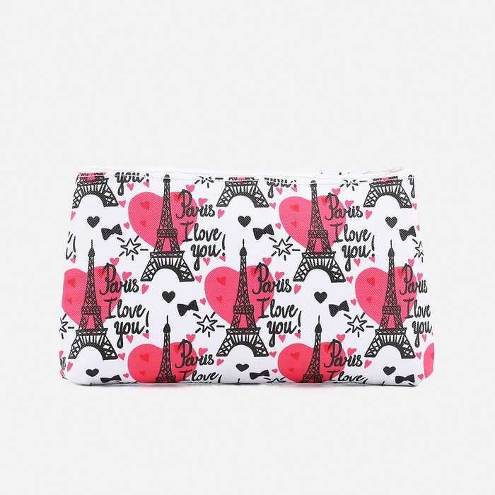 Косметичка на молнии, цвет белый/разноцветный Косметичка на молнии, цвет белый/разноцветный