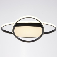 Люстра с ПДУ 1221/1BK LED 90Вт 3000-6000К черный 50х50х9 см BayerLux