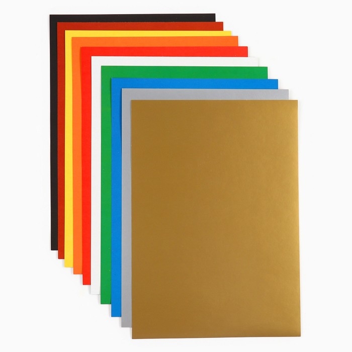 Набор  Набор "Холодное сердце" А4: 10л цветного одностороннего картона + 16л цветной двусторонней бумаги