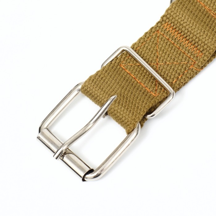 Ошейник брезентовый безразмерный однослойный, 72 х 3,5 см, песочный Ошейник брезентовый безразмерный однослойный, 72 х 3,5 см, песочный