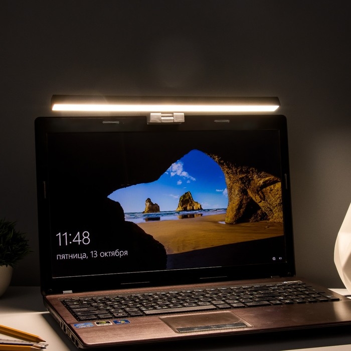 Светильник для монитора Светильник для монитора "Люкс" LED 5Вт 3000К-6000К 249Лм Ra85 USB черный 8,3х2,9х33см