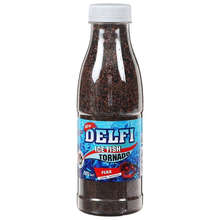 Прикормка зимняя Delfi Ice Fish Tornado, река, червь/мотыль, черная, 500 мл Прикормка зимняя Delfi Ice Fish Tornado, река, червь/мотыль, черная, 500 мл