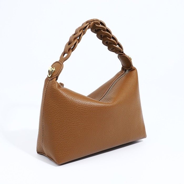 Сумка-багет на молнии, цвет коричневый Сумка-багет на молнии, цвет коричневый