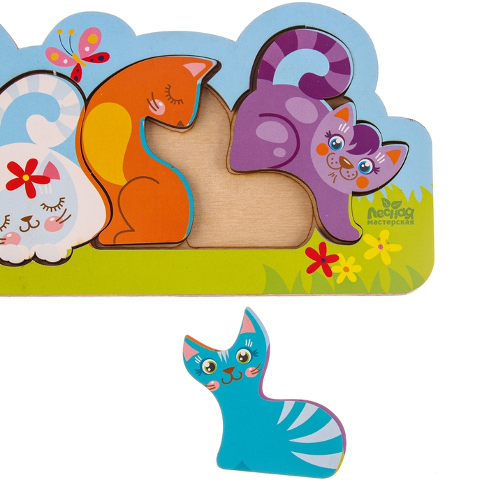 Головоломка «Котики», 25х10 см Головоломка «Котики», 25х10 см