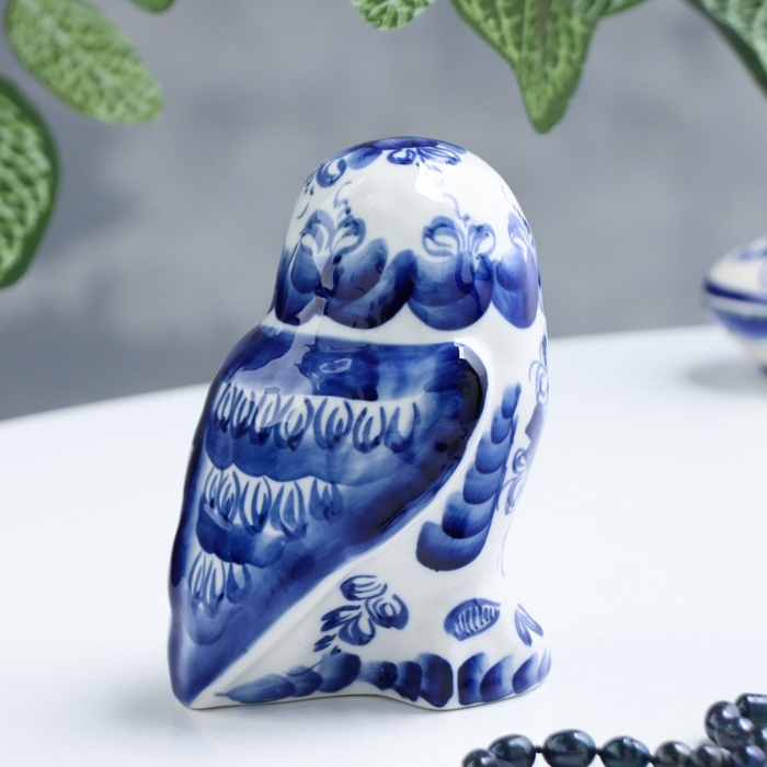 Сувенир Сова, гжель,13х9 см Сувенир Сова, гжель,13х9 см