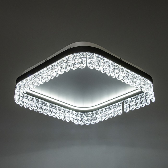 Люстра Люстра "Бахрома" LED 63Вт 3000-6000К черно белый 50х50х12смсм