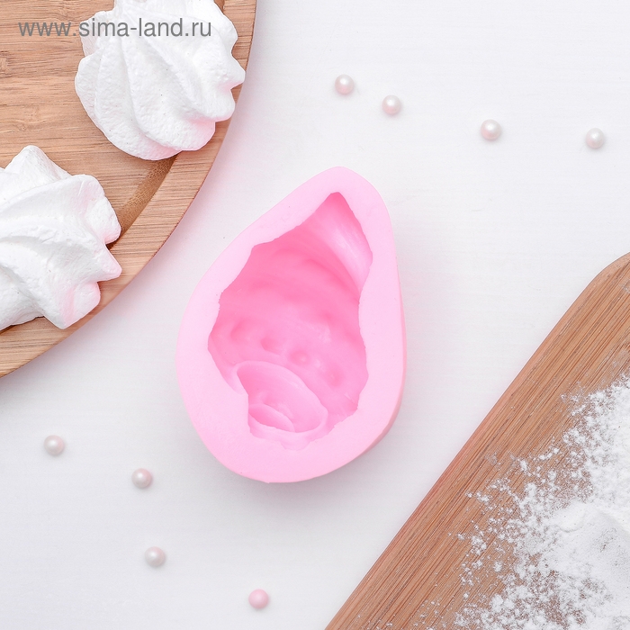 Молд «Ракушка», силикон, 8,5×6×4,1 см, цвет розовый Молд «Ракушка», силикон, 8,5×6×4,1 см, цвет розовый