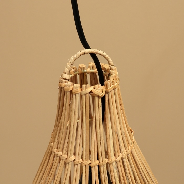 Светильник потолочный из ротанга Светильник потолочный из ротанга "Индан" 1х120Вт, Е27, 18х18х35 см