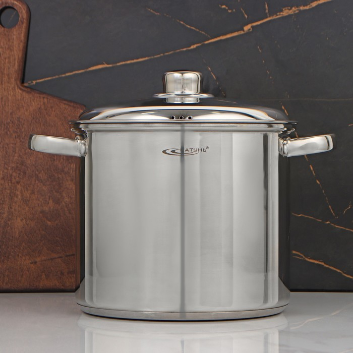 Кастрюля «Гретта», 7,3 л, d=22 см, капсульное дно, индукция Кастрюля «Гретта», 7,3 л, d=22 см, капсульное дно, индукция