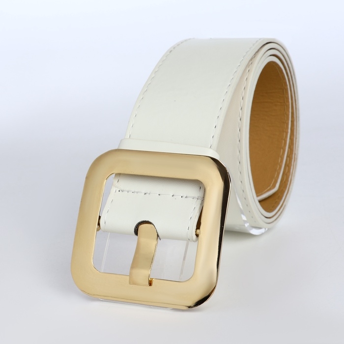 Ремень женский, ширина 4,8 см, пряжка металл, цвет белый Ремень женский, ширина 4,8 см, пряжка металл, цвет белый
