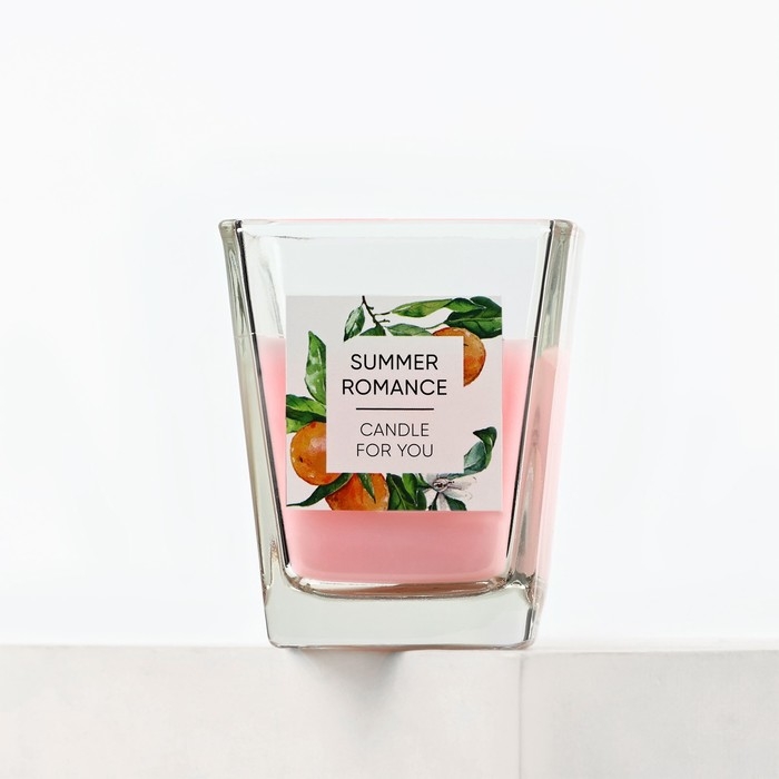 Свеча ароматическая в стекле «Summer romance»: дыня, 6,8 х 8 см. Свеча ароматическая в стекле «Summer romance»: дыня, 6,8 х 8 см.
