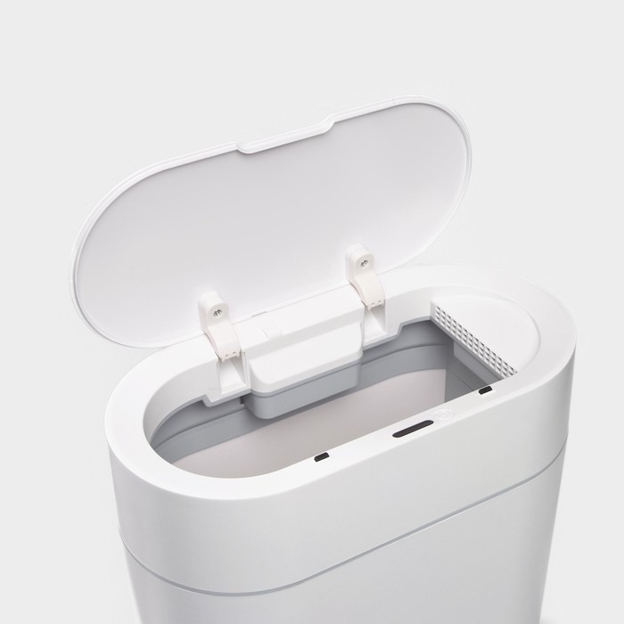 Ведро для мусора сенсорное SAVANNA, 9 л, цвет белый Ведро для мусора сенсорное SAVANNA, 9 л, цвет белый