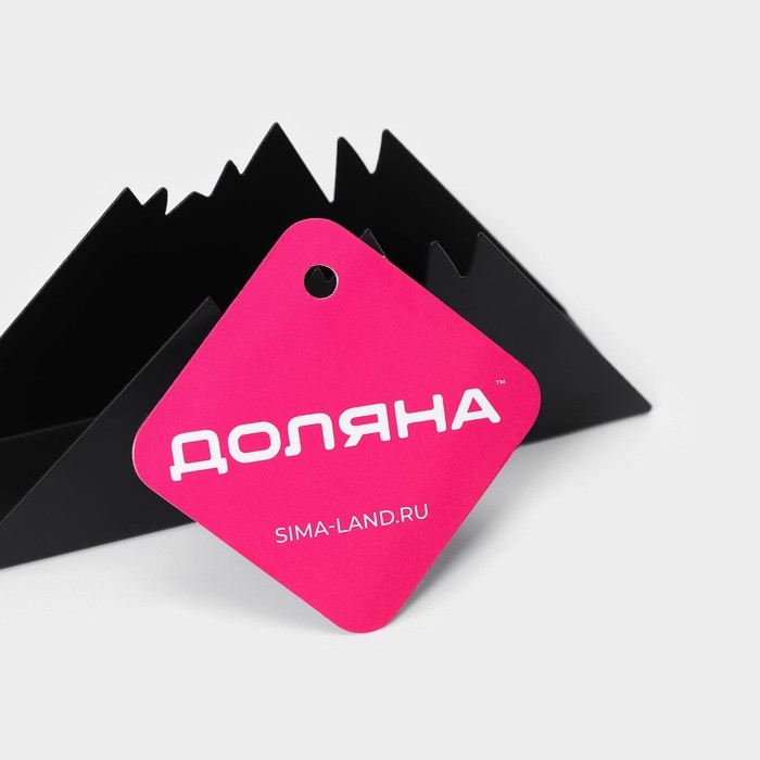 Салфетница Доляна «Горы», 15×4×6 см, цвет чёрный Салфетница Доляна «Горы», 15×4×6 см, цвет чёрный