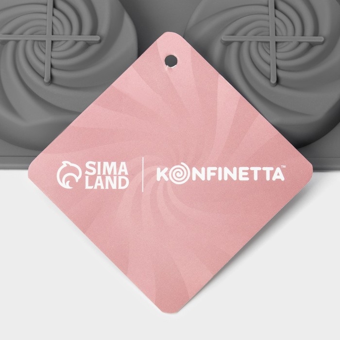 Форма для выпечки и муссовых десертов KONFINETTA «Шарм», 29,5×17,2 см, 12 ячеек (5×2,2 см), цвет серый Форма для выпечки и муссовых десертов KONFINETTA «Шарм», 29,5×17,2 см, 12 ячеек (5×2,2 см), цвет серый