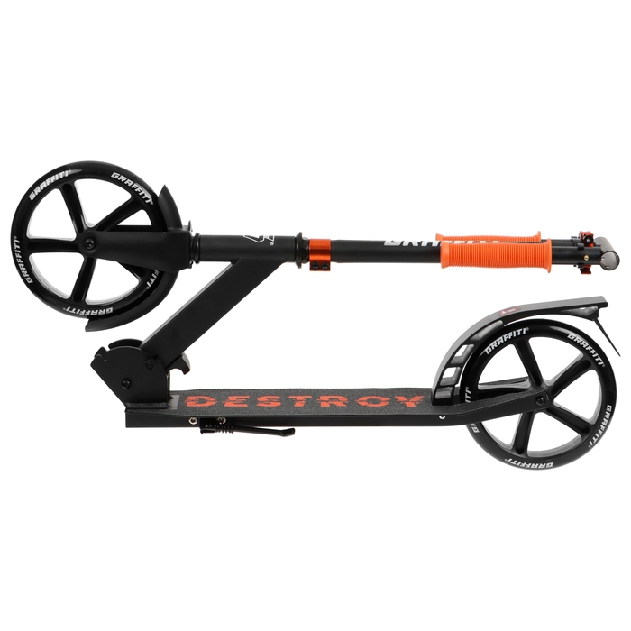 Самокат городской GRAFFITI City 200, складной, колёса PU 200 мм, ABEC 7 Carbon, чёрный Самокат городской GRAFFITI City 200, складной, колёса PU 200 мм, ABEC 7 Carbon, чёрный