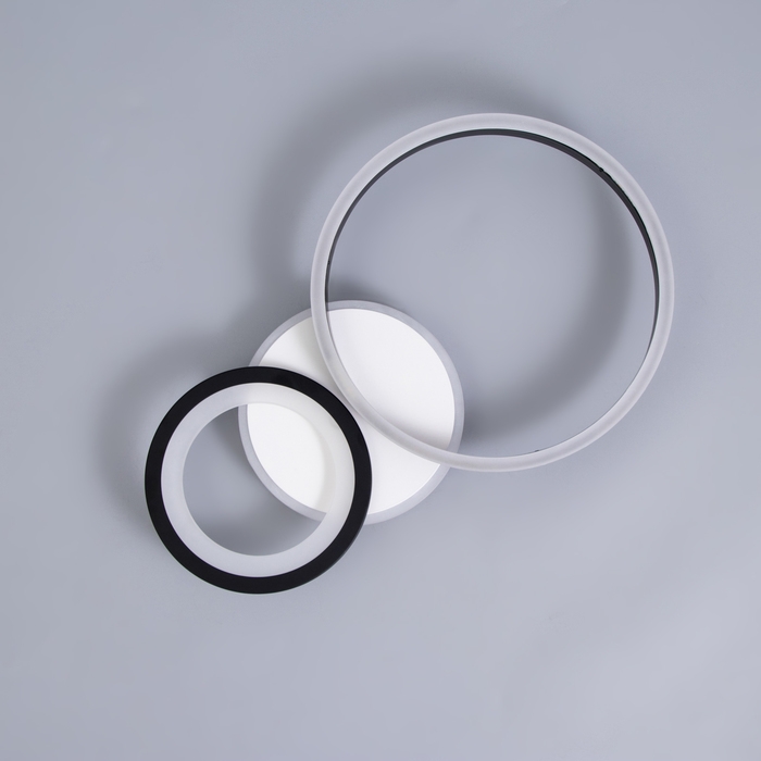 Люстра Люстра "Лилия" 76Вт LED Белый, черный 2700-6400k 50х30х7см