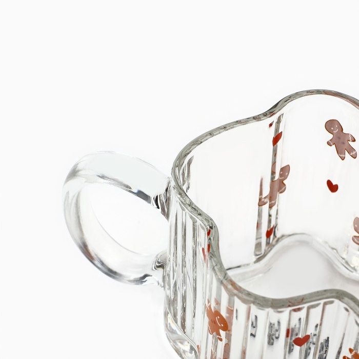 Кружка стеклянная новогодняя Дорого внимание «Прянечные человечки», 260 мл Кружка стеклянная новогодняя Дорого внимание «Прянечные человечки», 260 мл