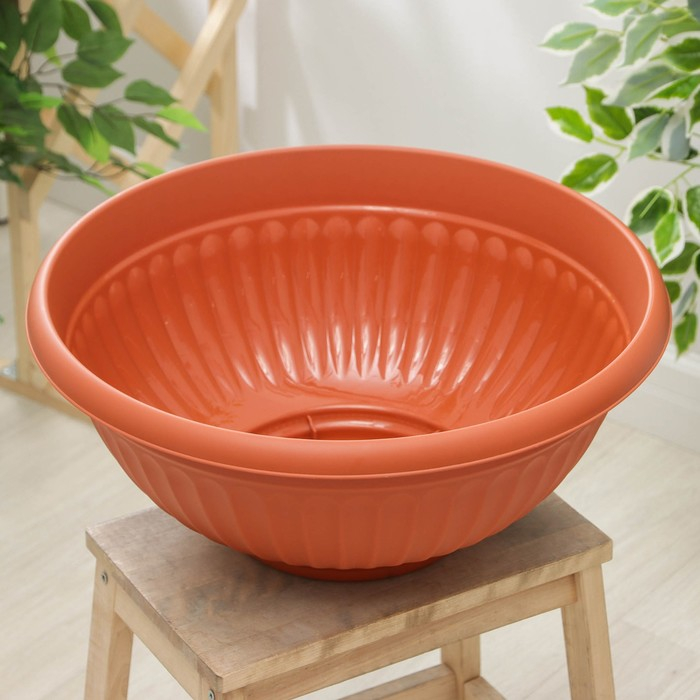 Кашпо-миска «Ливия», d=50 см, 20 л, цвет терракот Кашпо-миска «Ливия», d=50 см, 20 л, цвет терракот