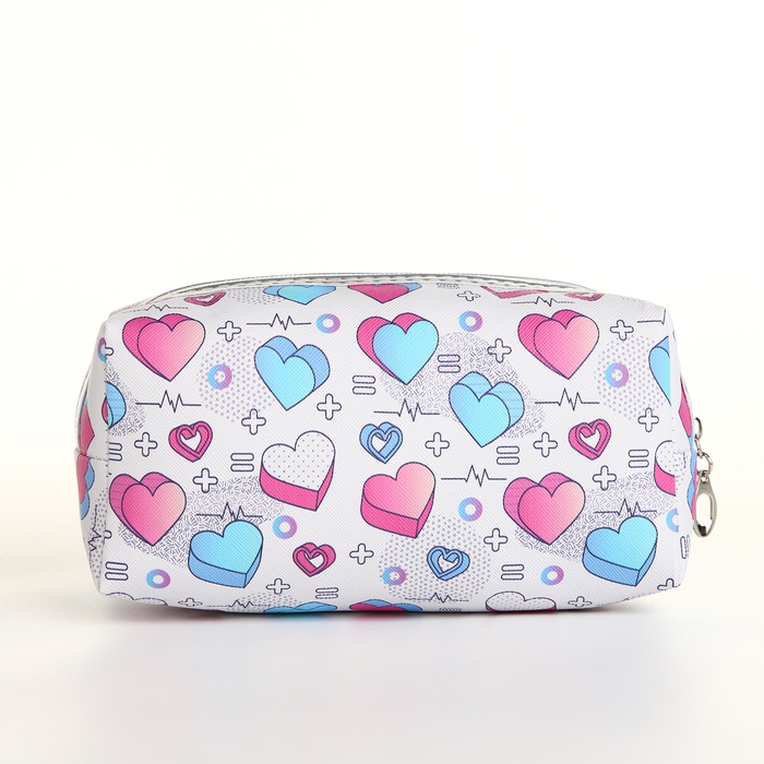 Косметичка на молнии, цвет белый/разноцветный Косметичка на молнии, цвет белый/разноцветный