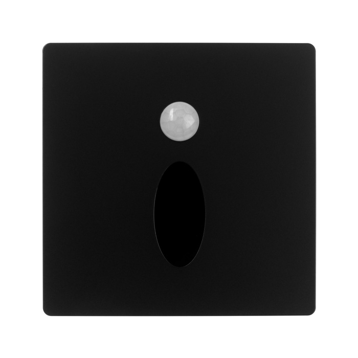 Встраиваемый светильник для лестницы, NL-38, датчик движ., 1.5 Вт, 60 Лм, 3000К, черный