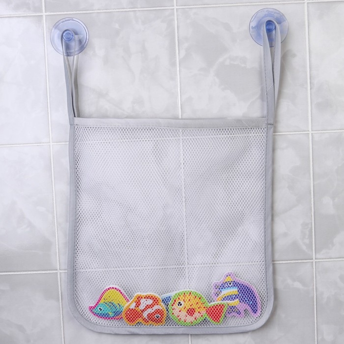 Набор игрушек для ванны Набор игрушек для ванны "Морские обитатели" 8 штук, с сеткой + удочка, Крошка Я