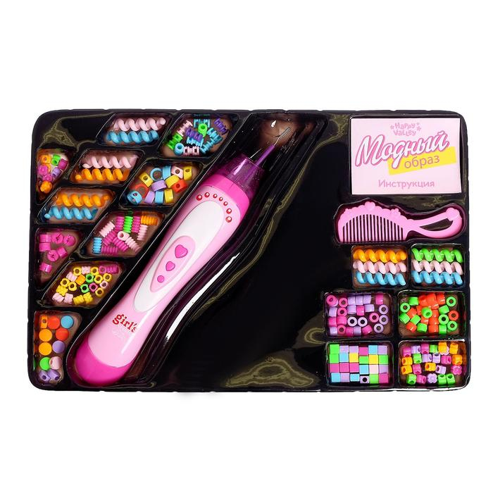 Набор парикмахера с аксессуарами для волос + аппарат для плетения Набор парикмахера с аксессуарами для волос + аппарат для плетения