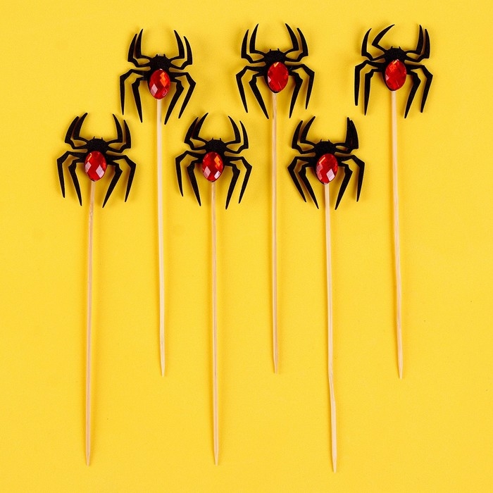 Топпер «Паук», набор 6 шт., МИКС Топпер «Паук», набор 6 шт., МИКС