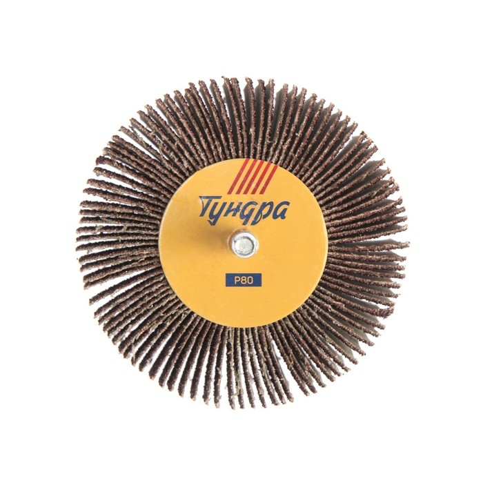 Круг лепестковый радиальный ТУНДРА, 80 х 40 х 6 мм, Р80 Круг лепестковый радиальный ТУНДРА, 80 х 40 х 6 мм, Р80