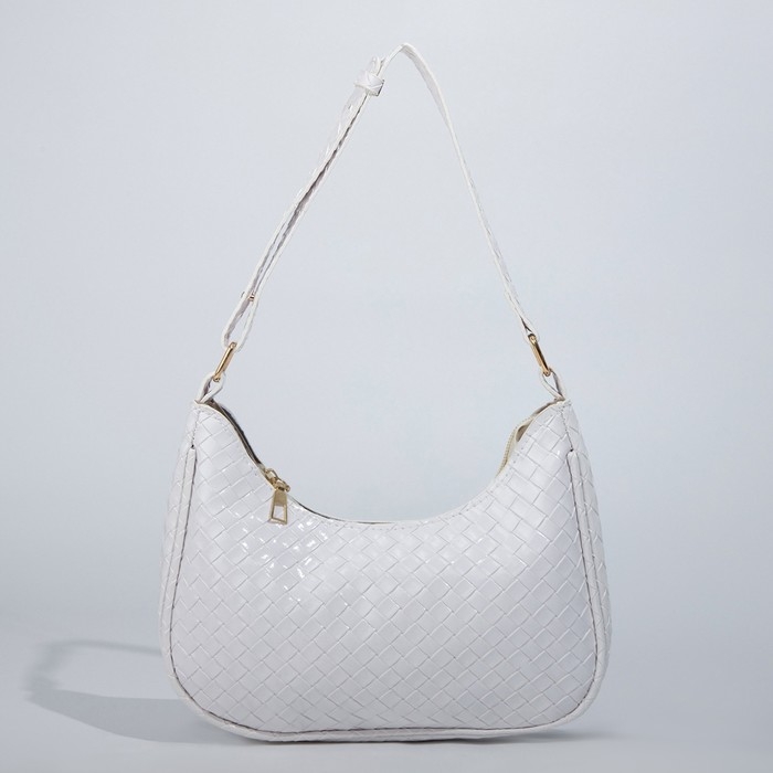 Сумка-багет на молнии, цвет белый Сумка-багет на молнии, цвет белый