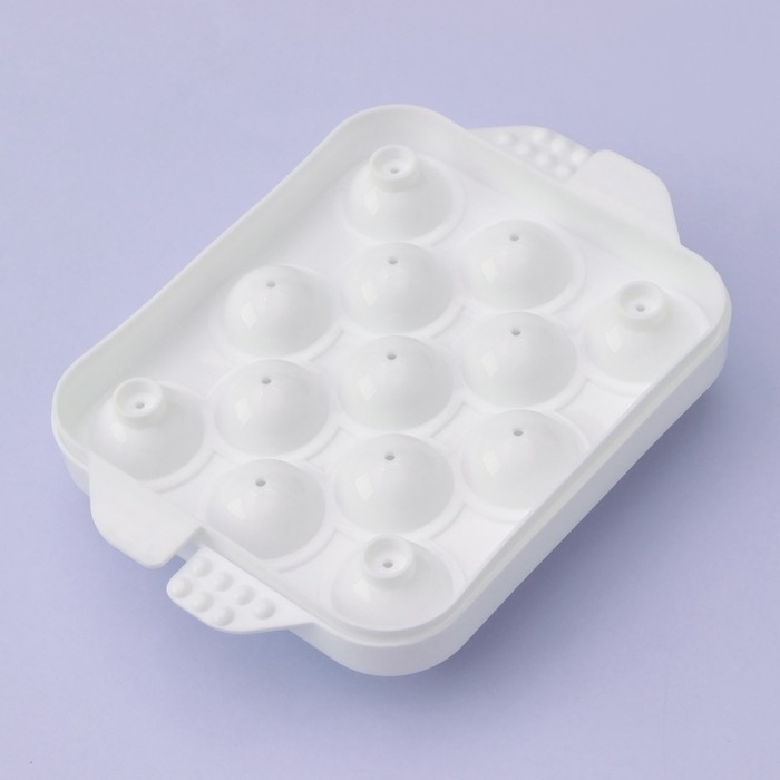 Форма для льда «Сфера», 16×12 см, 13 ячеек, цвет белый Форма для льда «Сфера», 16×12 см, 13 ячеек, цвет белый