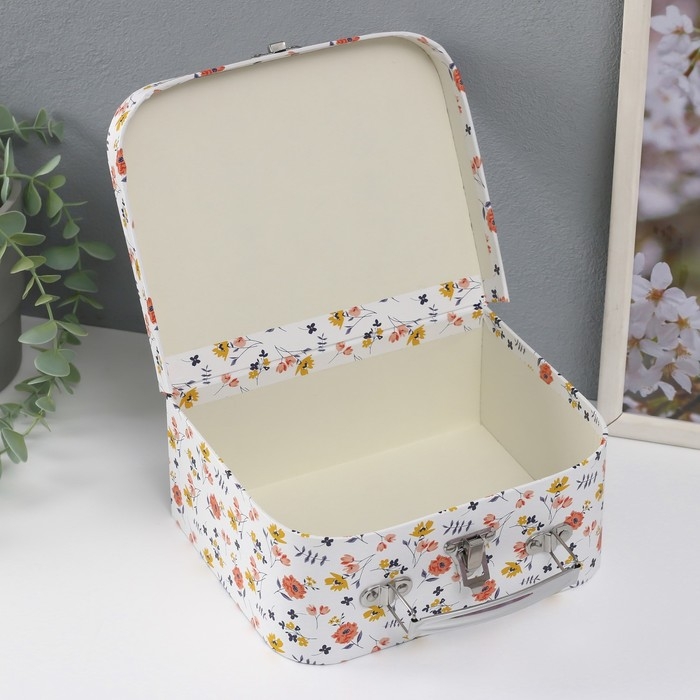 Шкатулка картон сундучок Шкатулка картон сундучок "Цветочная" набор 3 шт 29,5х21,5х9,6 24,5х18,5х9 19,5х15,5х8,2 см 1023563
