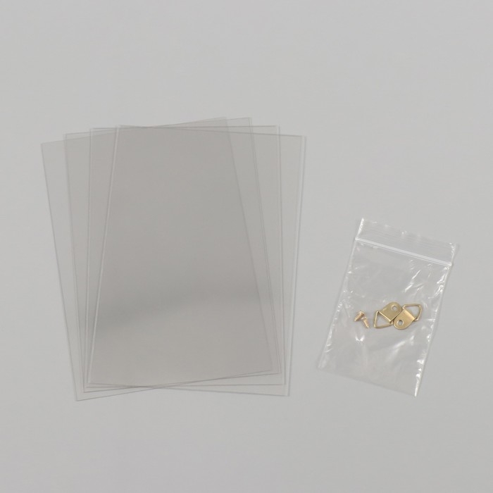 Фоторамка ЛХДФ "Дерево" 46х51 на 4 фото 10x15 см, цв. венге-белый (пластиковый экран)