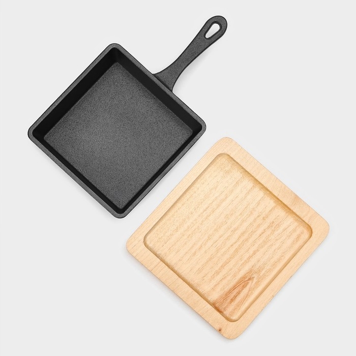 Сковорода чугунная Magma «Ханой», 23×13,5×3,5 см, индукция, цвет чёрный Сковорода чугунная Magma «Ханой», 23×13,5×3,5 см, индукция, цвет чёрный