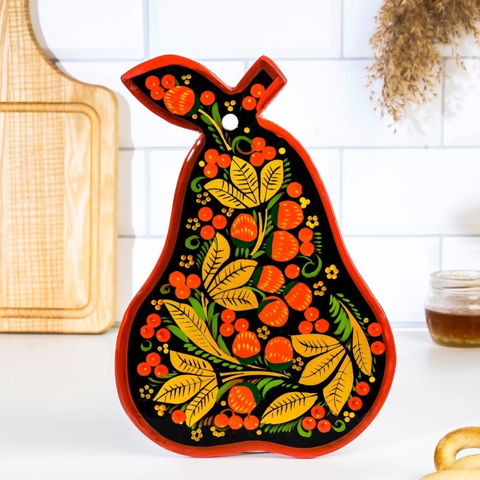 Доска разделочная «Груша», хохлома Доска разделочная «Груша», хохлома