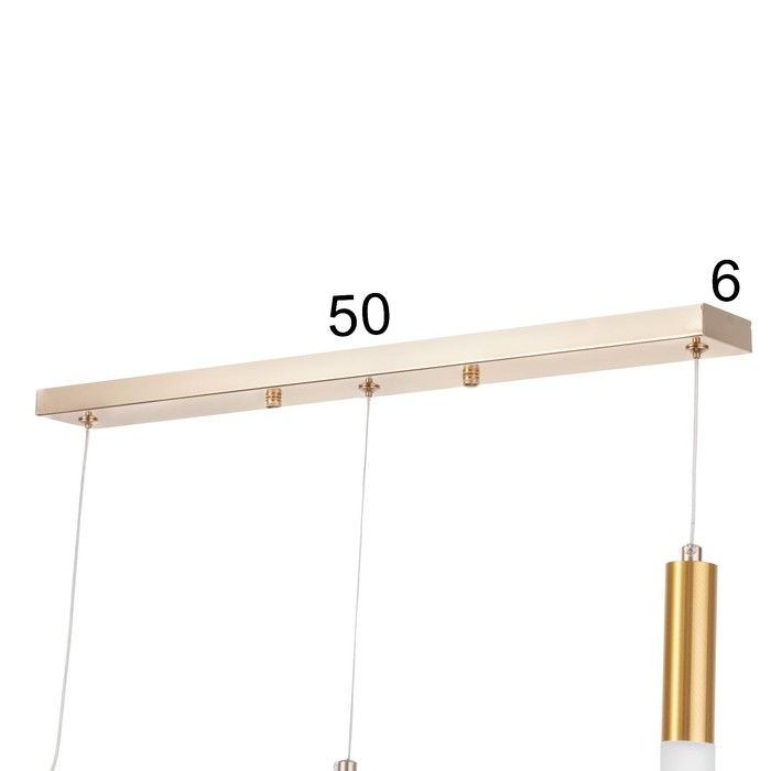 Светильник BayerLux Подвес "Джеда" 3хLED 9Вт 4000К золото 3х3х50-250см
