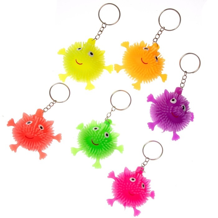 Ёжка «Зверёк», световой, на брелоке, цвета МИКС Ёжка «Зверёк», световой, на брелоке, цвета МИКС