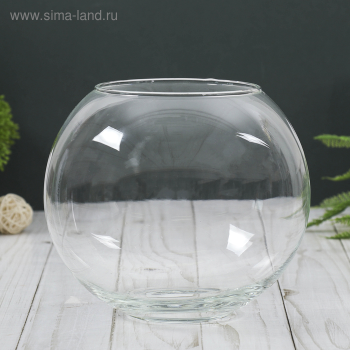 Ваза  Ваза "Кюгель-4" шаровая d-8.5см 14,9х17,2 см 2,4 л прозрачная