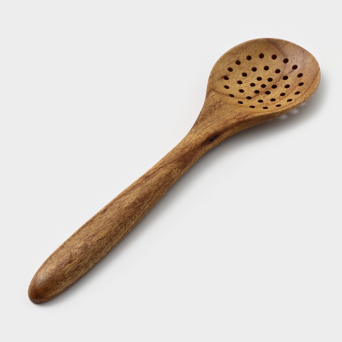 Ложка - шумовка, 28,5×7,8 см, акация Ложка - шумовка, 28,5×7,8 см, акация