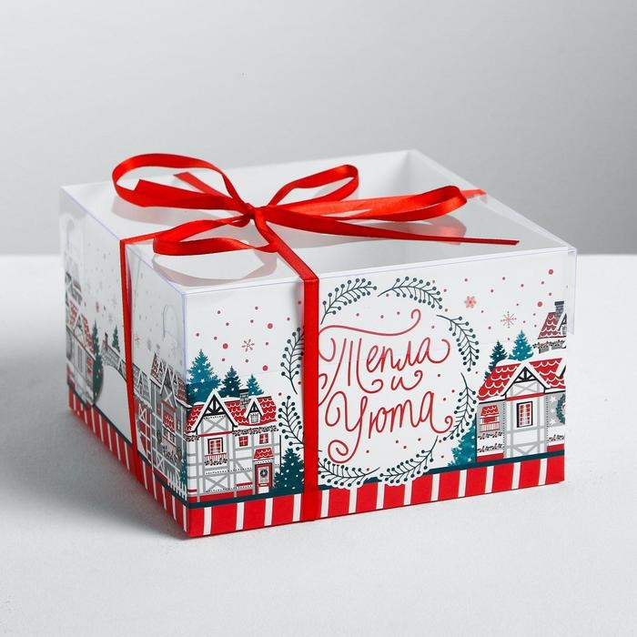 Коробка для капкейка «Всегда верь в чудеса», 16 х 16 х 10 см, Новый год Коробка для капкейка «Всегда верь в чудеса», 16 х 16 х 10 см, Новый год