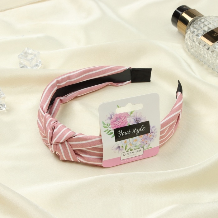 Ободок для волос Ободок для волос "Венди" 3 см, розово-белый