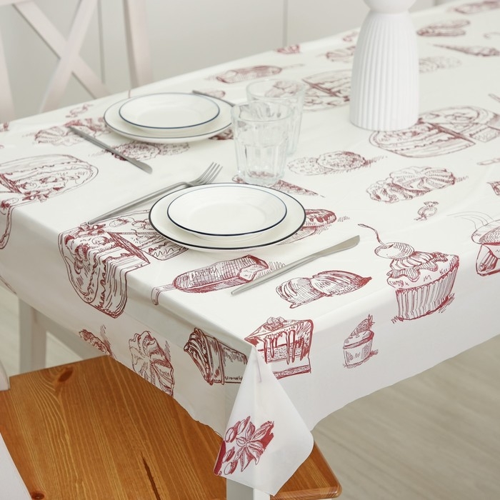 Скатерть без основы одноразовая двухсторонняя «Сладости», 110×180 см, рулон 3 шт Скатерть без основы одноразовая двухсторонняя «Сладости», 110×180 см, рулон 3 шт