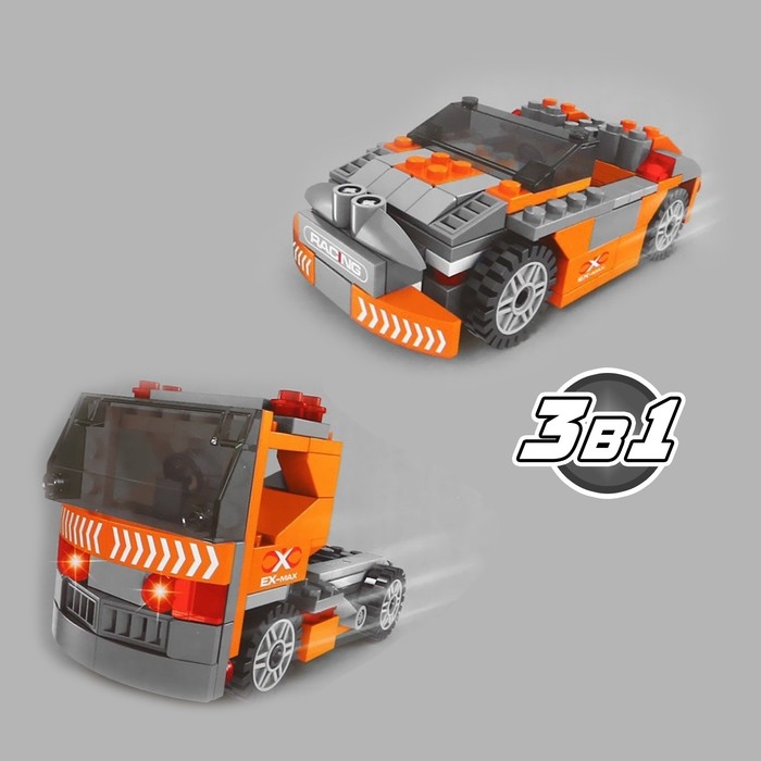 Конструктор «Спорткар», 3 в 1, 135 деталей Конструктор «Спорткар», 3 в 1, 135 деталей