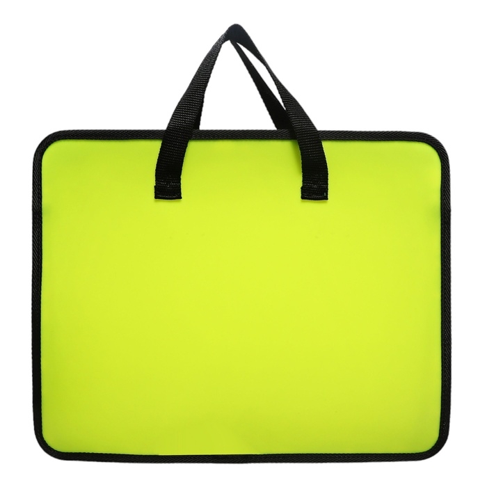 Папка с ручками А4+, 332 х 268 х 90 мм, ErichKrause Папка с ручками А4+, 332 х 268 х 90 мм, ErichKrause "Простоквашино", 600 мкм, молния сверху, желтая